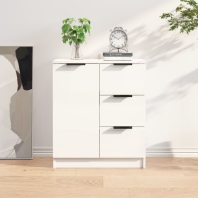 Anrichte aus Sperrholz glänzend weiß 60x30x70 cm von vidaXL, Sideboards - Ref: Foro24-811085, Preis: 89,58 €, Rabatt: %
