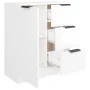 Bright white plywood sideboard 60x30x70 cm by vidaXL, Sideboards - Ref: Foro24-811085, Price: 88,04 €, Discount: %