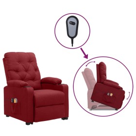 Sillón de masaje elevable tela rojo tinto by , Electric massage chairs - Ref: Foro24-3093490, Price: 259,50 €, Discount: %