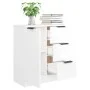 Aparador de madera contrachapada blanco brillante 60x30x70 cm de vidaXL, Aparadores - Ref: Foro24-811085, Precio: 88,04 €, De...
