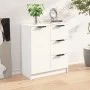 Aparador de madera contrachapada blanco brillante 60x30x70 cm de vidaXL, Aparadores - Ref: Foro24-811085, Precio: 88,04 €, De...