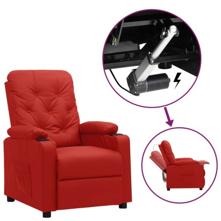 Sillón elevable cuero sintético rojo tinto von , Sessel - Ref: Foro24-3093503, Preis: 269,23 €, Rabatt: %