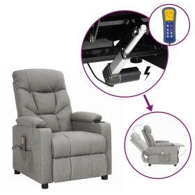 Sillón de masaje elevable tela gris claro by , Electric massage chairs - Ref: Foro24-3093467, Price: 306,55 €, Discount: %
