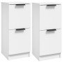 Aparadores 2 uds madera contrachapada blanco 30x30x70 cm de vidaXL, Aparadores - Ref: Foro24-811170, Precio: 66,89 €, Descuen...