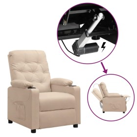 Sillón elevable tela crema