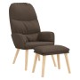 Sillón de relax con reposapiés de tela gris taupé | Foro24.es | Tu tienda online para hogar, jardín y más Foro24.es