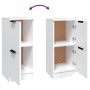 Aparadores 2 uds madera contrachapada blanco 30x30x70 cm de vidaXL, Aparadores - Ref: Foro24-811170, Precio: 66,89 €, Descuen...