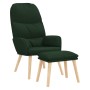 Sillón de relax con reposapiés tela verde oscuro de , Sillones - Ref: Foro24-3097347, Precio: 131,55 €, Descuento: %