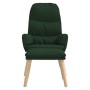 Sillón de relax con reposapiés tela verde oscuro de , Sillones - Ref: Foro24-3097347, Precio: 131,55 €, Descuento: %