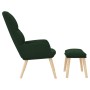 Sillón de relax con reposapiés tela verde oscuro de , Sillones - Ref: Foro24-3097347, Precio: 131,55 €, Descuento: %