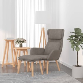 Sillón de relax con taburete de terciopelo gris claro von , Sessel - Ref: Foro24-3097820, Preis: 137,99 €, Rabatt: %