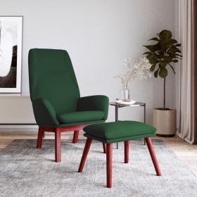 Sillón de relax con taburete tela verde oscuro by , Armchairs - Ref: Foro24-3097876, Price: 152,85 €, Discount: %