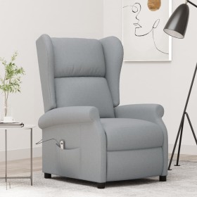 Sillón orejero reclinable eléctrico de tela gris claro de , Sillones - Ref: Foro24-3098319, Precio: 272,23 €, Descuento: %