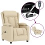Sillón reclinable eléctrico de tela crema by , Armchairs - Ref: Foro24-3098786, Price: 246,03 €, Discount: %