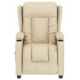 Sillón reclinable eléctrico de tela crema by , Armchairs - Ref: Foro24-3098786, Price: 246,03 €, Discount: %