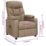 Sillón reclinable eléctrico tela gris taupé by , Armchairs - Ref: Foro24-3098823, Price: 227,09 €, Discount: %