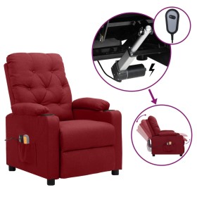 Sillón de masaje eléctrico tela rojo tinto by , Electric massage chairs - Ref: Foro24-3098854, Price: 243,09 €, Discount: %