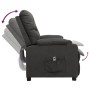 Sillón reclinable eléctrico de tela gris oscuro