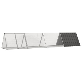 Jaula de conejos acero galvanizado antracita 403,5x80,5x71 cm by , Cages and habitats for small animals - Ref: Foro24-3106447...