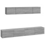 Set de muebles para TV 4 pzas madera contrachapada gris Sonoma | Foro24.es | Tu tienda online para hogar, jardín y más Foro24.es