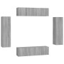 Set de muebles para TV 6 pzas madera contrachapada gris Sonoma de , Muebles TV - Ref: Foro24-3120246, Precio: 217,78 €, Descu...