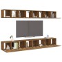 Muebles de TV 8 piezas madera color roble ahumado 60x30x30 cm | Foro24.es | Tu tienda online para hogar, jardín y más Foro24.es