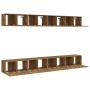 Muebles de TV 8 piezas madera color roble ahumado 60x30x30 cm | Foro24.es | Tu tienda online para hogar, jardín y más Foro24.es