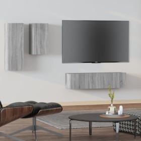 Comprar Set de muebles para TV 4 pzas madera
