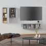 Set de muebles para TV 4 pzas madera contrachapada gris Sonoma | Foro24.es | Tu tienda online para hogar, jardín y más Foro24.es