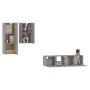 Set de muebles para TV 4 pzas madera contrachapada gris Sonoma | Foro24.es | Tu tienda online para hogar, jardín y más Foro24.es