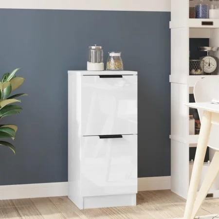 Hochglanzweißes Sperrholz-Sideboard 30x30x70 cm von vidaXL, Sideboards - Ref: Foro24-811181, Preis: 50,31 €, Rabatt: %