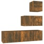 Set de muebles de TV 4 pzas madera contrachapada roble ahumado | Foro24.es | Tu tienda online para hogar, jardín y más Foro24.es
