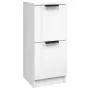 Aparador de madera contrachapada blanco brillante 30x30x70 cm de vidaXL, Aparadores - Ref: Foro24-811181, Precio: 50,31 €, De...