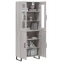 Aparador alto madera contrachapada gris sonoma 69,5x34x180 cm by , Sideboards - Ref: Foro24-3198239, Price: 139,85 €, Discoun...