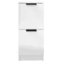 Aparador de madera contrachapada blanco brillante 30x30x70 cm de vidaXL, Aparadores - Ref: Foro24-811181, Precio: 50,31 €, De...