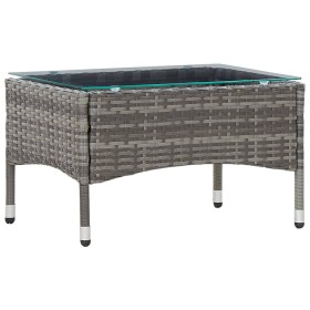 Mesa de centro de ratán sintético gris 60x40x36 cm de , Mesas de jardín - Ref: Foro24-45908, Precio: 71,56 €