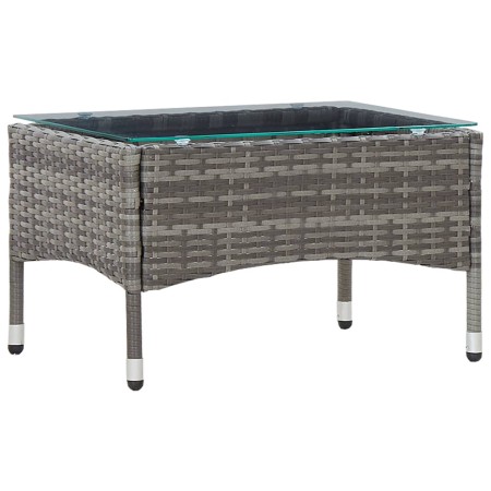 Mesa de centro de ratán sintético gris 60x40x36 cm by , Garden tables - Ref: Foro24-45908, Price: 71,56 €, Discount: %