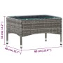 Mesa de centro de ratán sintético gris 60x40x36 cm by , Garden tables - Ref: Foro24-45908, Price: 71,56 €, Discount: %