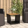 Mesa de centro ratán negro y superficie madera maciza acacia von , Gartentische - Ref: Foro24-319558, Preis: 58,89 €, Rabatt: %