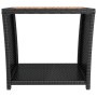 Mesa de centro ratán negro y superficie madera maciza acacia von , Gartentische - Ref: Foro24-319558, Preis: 58,89 €, Rabatt: %