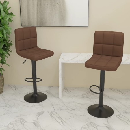 Taburetes de cocina 2 unidades tela marrón by , Kitchen stools - Ref: Foro24-334285, Price: 136,29 €, Discount: %