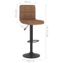 Taburetes de cocina 2 unidades tela marrón by , Kitchen stools - Ref: Foro24-334285, Price: 136,29 €, Discount: %