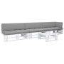 Muebles de palés 4 pzas y cojines madera pino impregnada blanco by , Garden sets - Ref: Foro24-3066711, Price: 447,85 €, Disc...