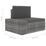 Juego muebles de jardín 5 pzas y cojines ratán sintético gris by , Garden sets - Ref: Foro24-3067180, Price: 501,23 €, Discou...