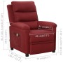 Sillón de masaje de tela rojo tinto by , Electric massage chairs - Ref: Foro24-342354, Price: 213,59 €, Discount: %
