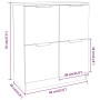 Concrete gray plywood sideboard 60x30x70 cm by vidaXL, Sideboards - Ref: Foro24-811101, Price: 62,41 €, Discount: %