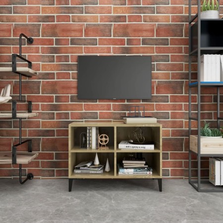 Mueble de TV con patas metal color roble Sonoma 69,5x30x50 cm | Foro24.es | Tu tienda online para hogar, jardín y más Foro24.es