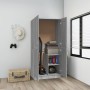 Armario de madera contrachapada gris Sonoma 82,5x51,5x180 cm | Foro24.es | Tu tienda online para hogar, jardín y más Foro24.es