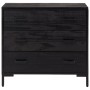 Cómoda de madera maciza de pino negro 75x35x70 cm | Foro24.es | Tu tienda online para hogar, jardín y más Foro24.es
