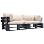 Sofás de palets de jardín 2 pzas con cojines arena madera pino by , Outdoor sofas - Ref: Foro24-277417, Price: 282,21 €, Disc...